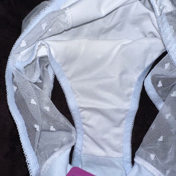 Light blue and white Menstrual Panties with sheer fabric. Lolita period pantie… - Picture 6 of 6